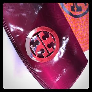 Tory Burch patent leather clutch